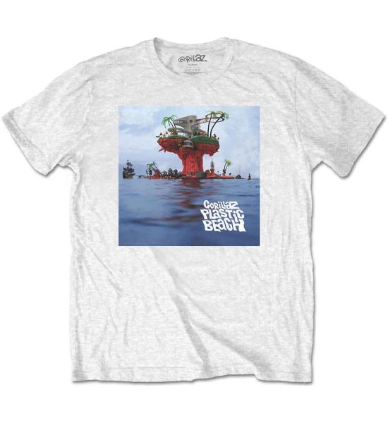 Gorillaz: Plastic Beach - White T-Shirt