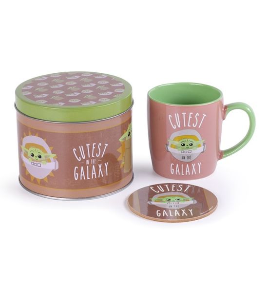 Star Wars: The Mandalorian Baby Yoda Cutest In The Galaxy Mug Tin Set