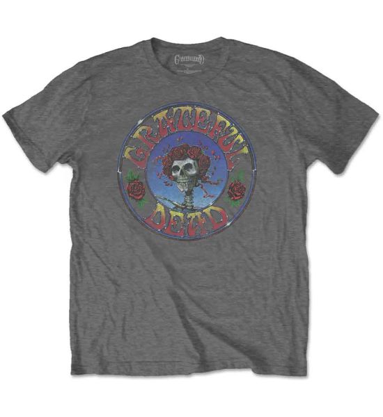 Grateful Dead: Bertha Circle Vintage Wash - Charcoal Grey T-Shirt