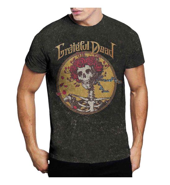 Grateful Dead: Best of Cover (Dip Dye, Mineral Wash, Dye Wash) - Black T-Shirt