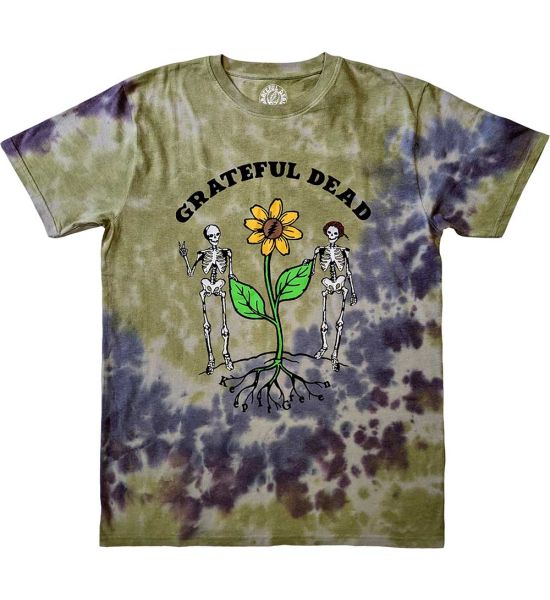 Grateful Dead: Keep It Green (Dip Dye, Dye Wash) - Grey T-Shirt