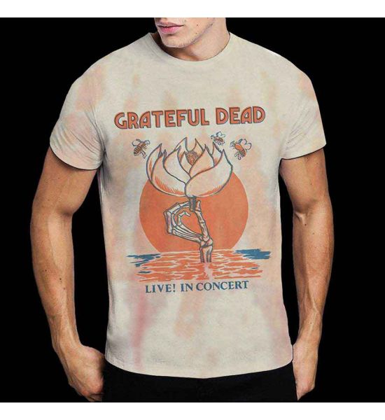 Grateful Dead: Sugar Magnolia (Dip Dye, Tie Dye, Dye Wash) - White T-Shirt