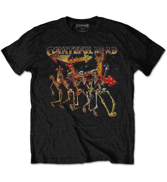 Grateful Dead: Truckin' Skellies Vintage - Black T-Shirt