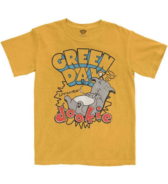 Green Day: Dookie Longview - Orange T-Shirt