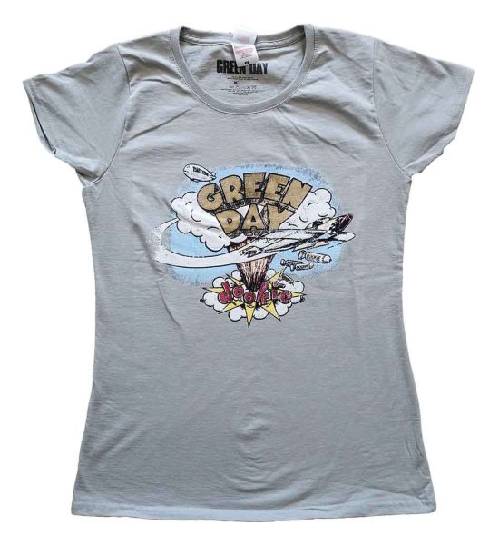 Green Day: Dookie Vintage - Grey Ladies T-Shirt