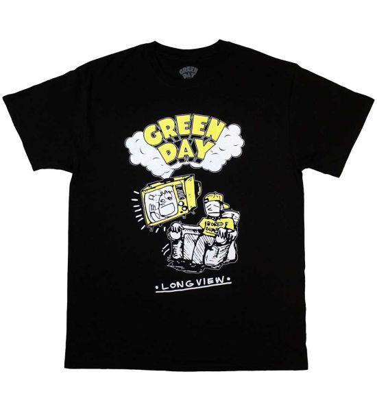 Green Day: Longview Doodle - Black T-Shirt