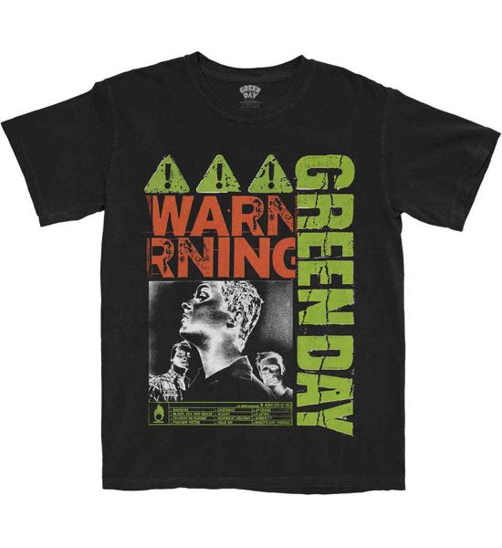 Green Day: Warning - Black T-Shirt