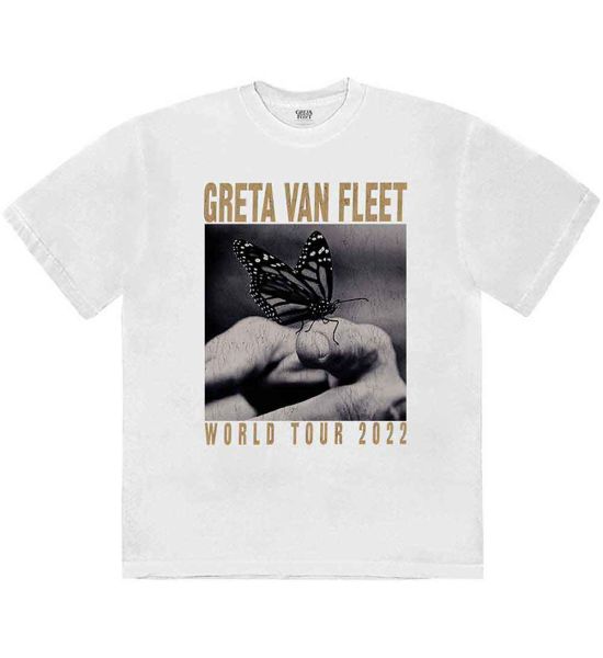 Greta Van Fleet: World Tour Butterfly - White T-Shirt