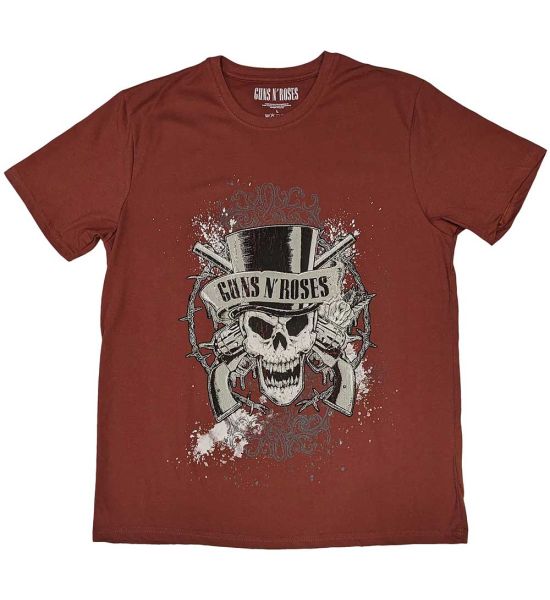 Guns N' Roses: Faded Skull - Red T-Shirt