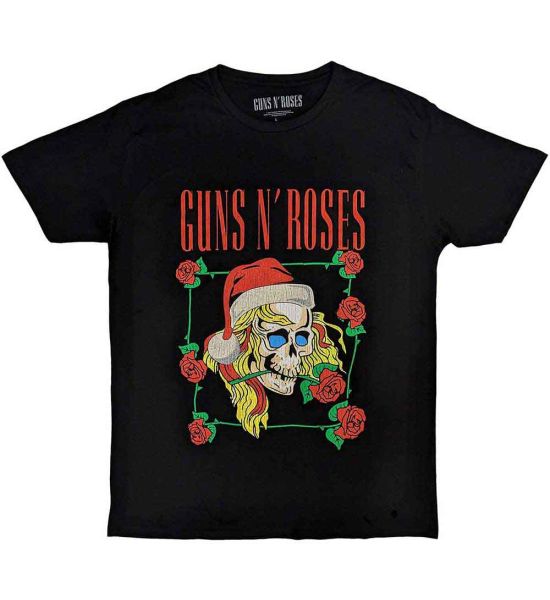 Guns N' Roses: Holiday Skull - Black T-Shirt