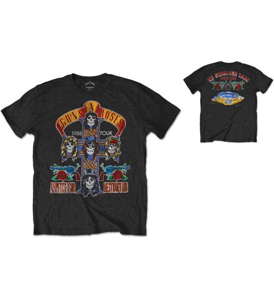 Guns N' Roses: NJ Summer Jam 1988 (Back Print) - Black T-Shirt