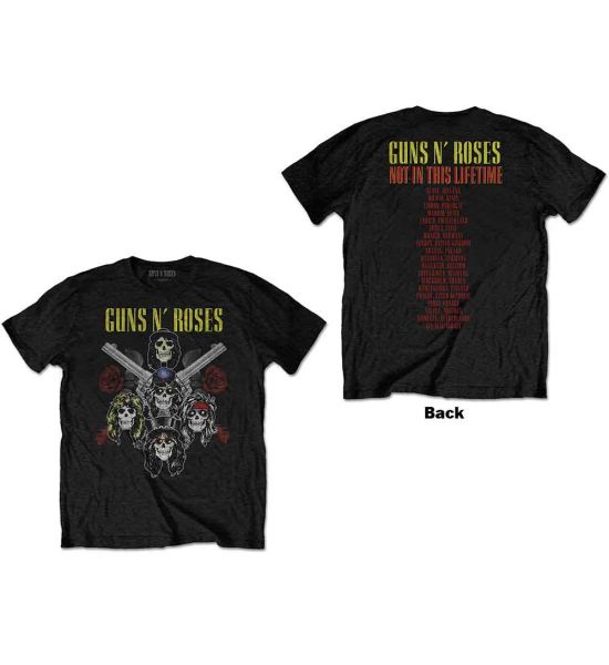 Guns N' Roses: Pistols & Roses (Back Print) - Black T-Shirt