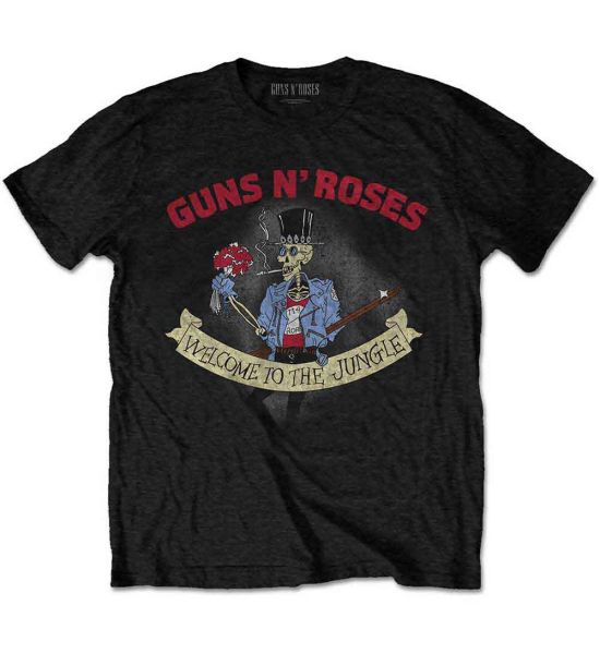 Guns N' Roses: Skeleton Vintage - Black T-Shirt