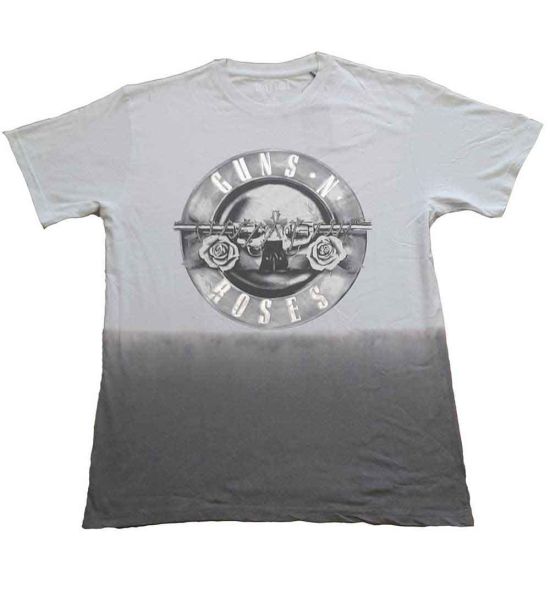 Guns N' Roses: Tonal Bullet (Dip Dye, Foiled, Dye Wash) - Grey T-Shirt