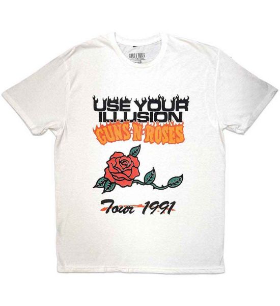 Guns N' Roses: Use Your Illusion Tour 1991 - White T-Shirt