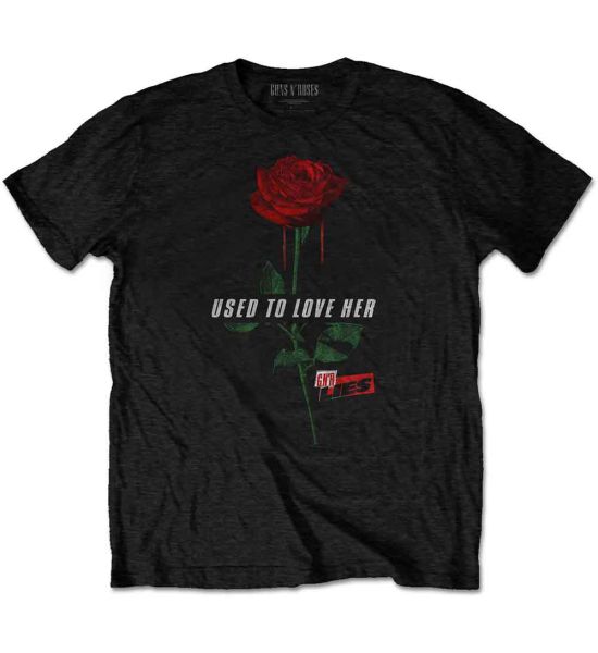 Guns N' Roses: Used to Love Her Rose - Black T-Shirt