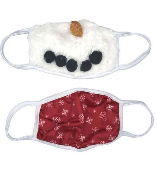 Snowman & Carrot Nose Face Masks (2 Pack)