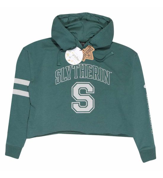 Harry Potter: College Style Slytherin Cropped Hoodie