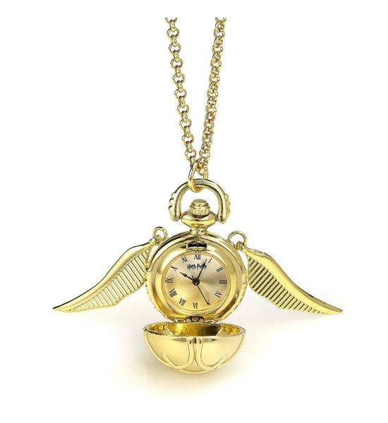 Harry Potter: Golden Snitch Watch Necklace (Gold Plated) Preorder