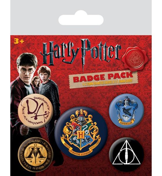 Harry Potter: Hogwarts Pin-Back Buttons 5-Pack Preorder