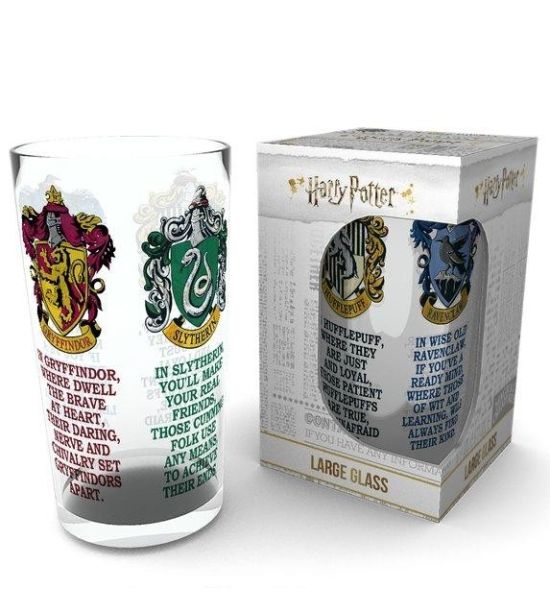 Harry Potter: House Crests 400ml Glass Preorder