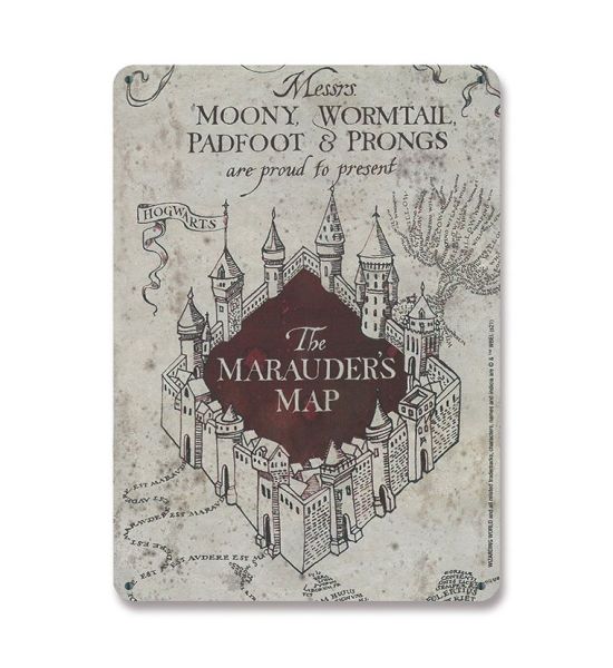 Harry Potter: Marauders Map Tin Sign (15x21cm) Preorder