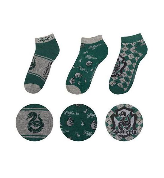 Harry Potter: Slytherin Ankle Socks 3-Pack Preorder