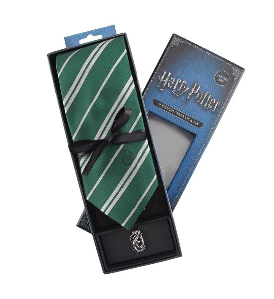 Harry Potter: Slytherin Tie & Metal Pin Deluxe Box