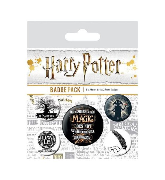 Harry Potter: Symbols Pin-Back Buttons 5-Pack Preorder