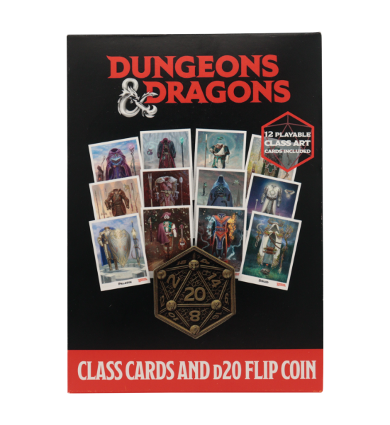 Dungeons & Dragons: Class Cards & D20 Flip Coin