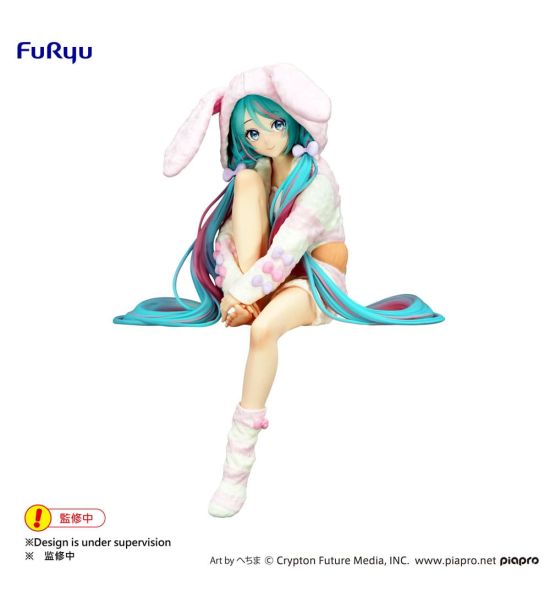 Hatsune Miku: Rabbit Ear Hood Pajama Noodle Stopper PVC Statue (14cm)