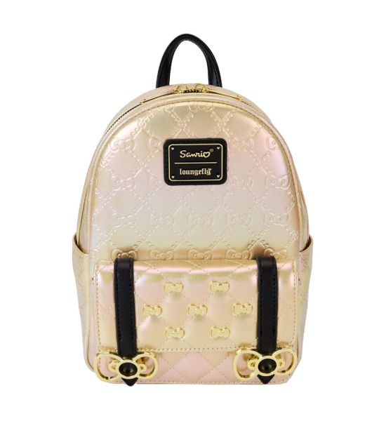 Hello Kitty: 50th Anniversary Mini Backpack Metallic Gold by Loungefly Preorder