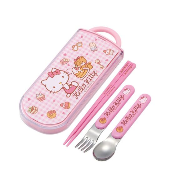 Hello Kitty: Sweety Pink Chopsticks & Spoon & Fork Set Preorder