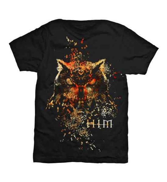 HIM: Owl Colour - Black T-Shirt