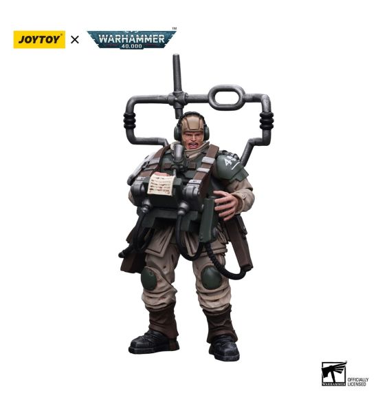 Warhammer 40,000: JoyToy Figure - Astra Militarum Cadian Command Squad Veteran with Master Vox (1/18 Scale) Preorder