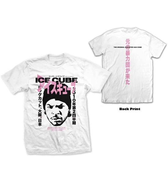 Ice Cube: Beanie Kanji (Back Print) - White T-Shirt