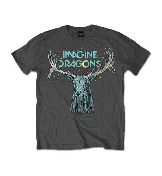 Imagine Dragons: Elk in Stars - Charcoal Grey T-Shirt