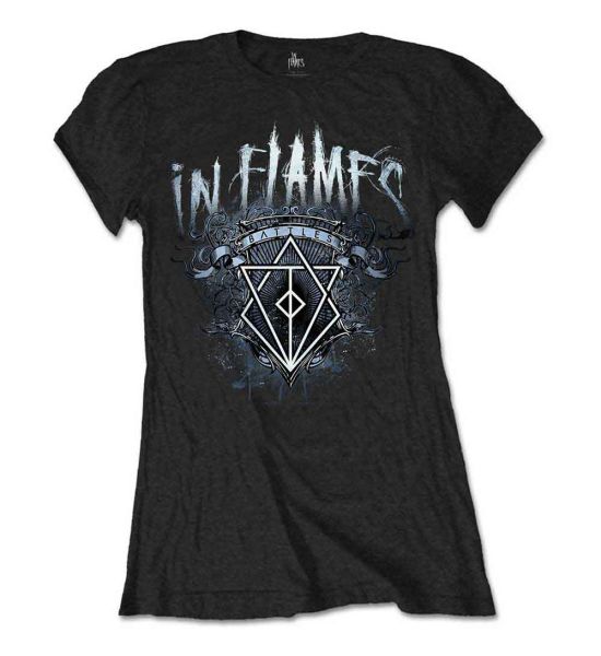 In Flames: Battles Crest - Ladies Black T-Shirt