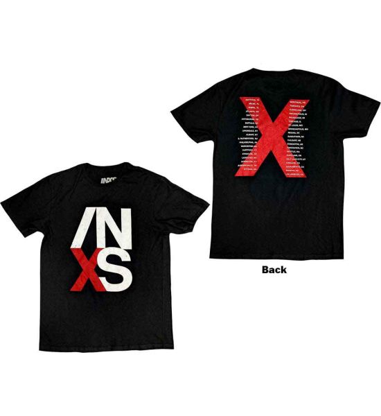 INXS: US Tour (Back Print) - Black T-Shirt