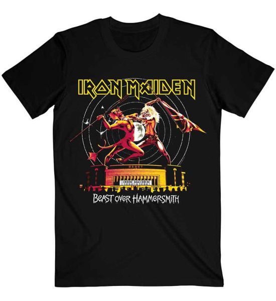 Iron Maiden: Beast Over Hammersmith Eddie & Devil Tonal - Black T-Shirt