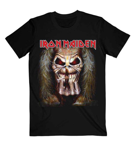 Iron Maiden: Eddie Candle Finger - Black T-Shirt