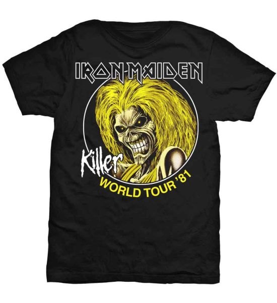 Iron Maiden: Killer World Tour 81 - Black T-Shirt