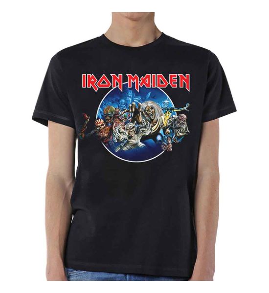 Iron Maiden: Wasted Years Circle - Black T-Shirt