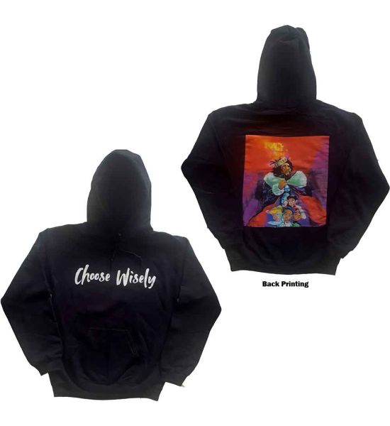 J Cole: Choose Wisely (Back Print) - Black Pullover Hoodie