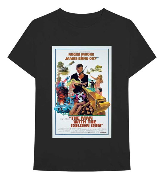 James Bond 007: The Man With The Golden Gun Poster - Black T-Shirt