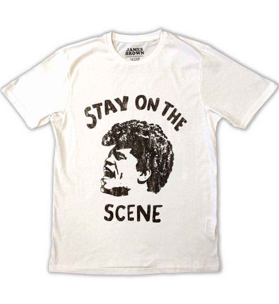 James Brown: Stay On The Scene - White T-Shirt