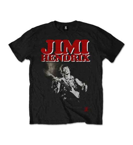 Jimi Hendrix: Block Logo - Black T-Shirt