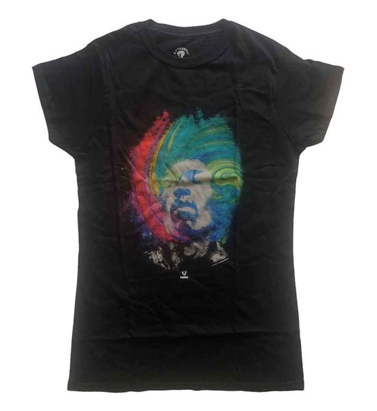 Jimi Hendrix: Galaxy - Ladies Black T-Shirt