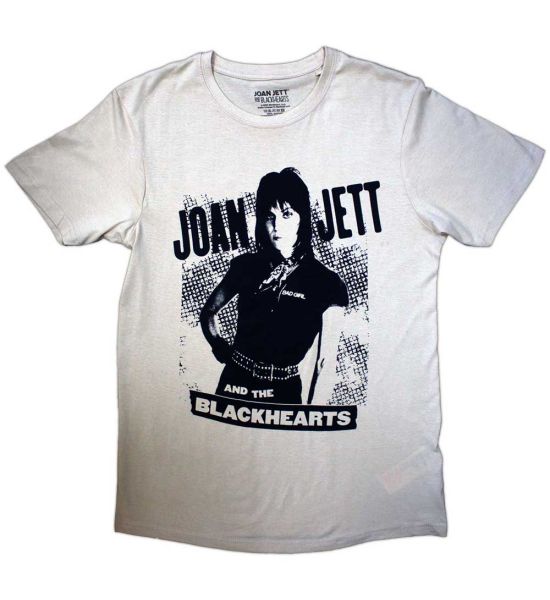 Joan Jett & The Blackhearts: Crosshatch - Neutral T-Shirt