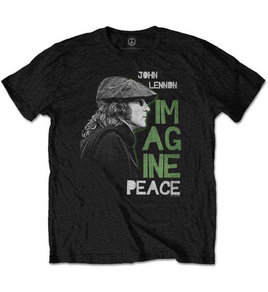 John Lennon: Imagine Peace - Black T-Shirt